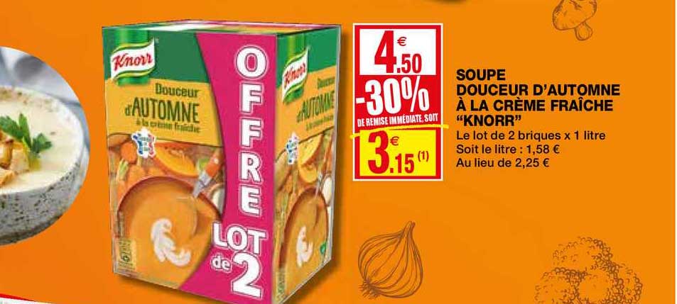 soupe douceur d'automne à la crème fraîche "knorr"