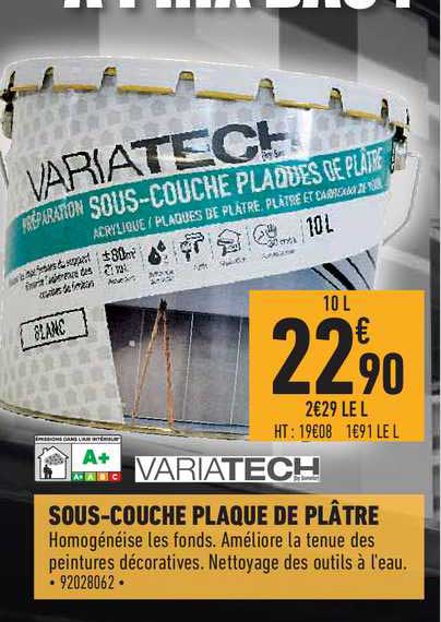 sous couche plaque de plâtre