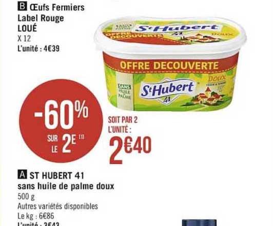 st hubert 41 sans huile de palme doux