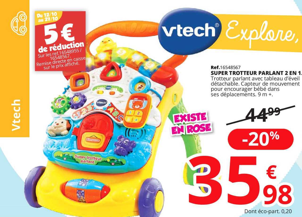 super trotteur parlant 2 en 1 vtech