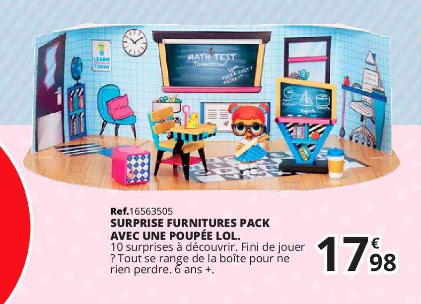 surprise furnitures pack avec une poupée lol