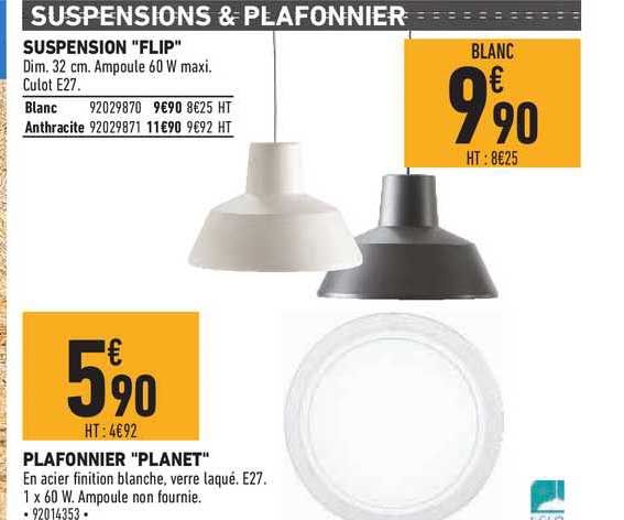 suspension flip plafonnier planet