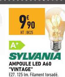 sylvania ampoule led a60 "vintage"