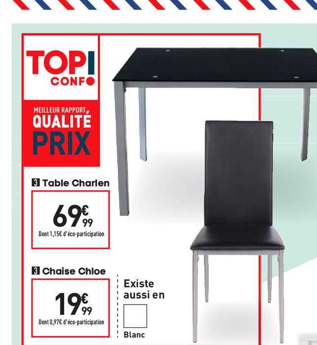 Table Charlen, Chaise Chloe