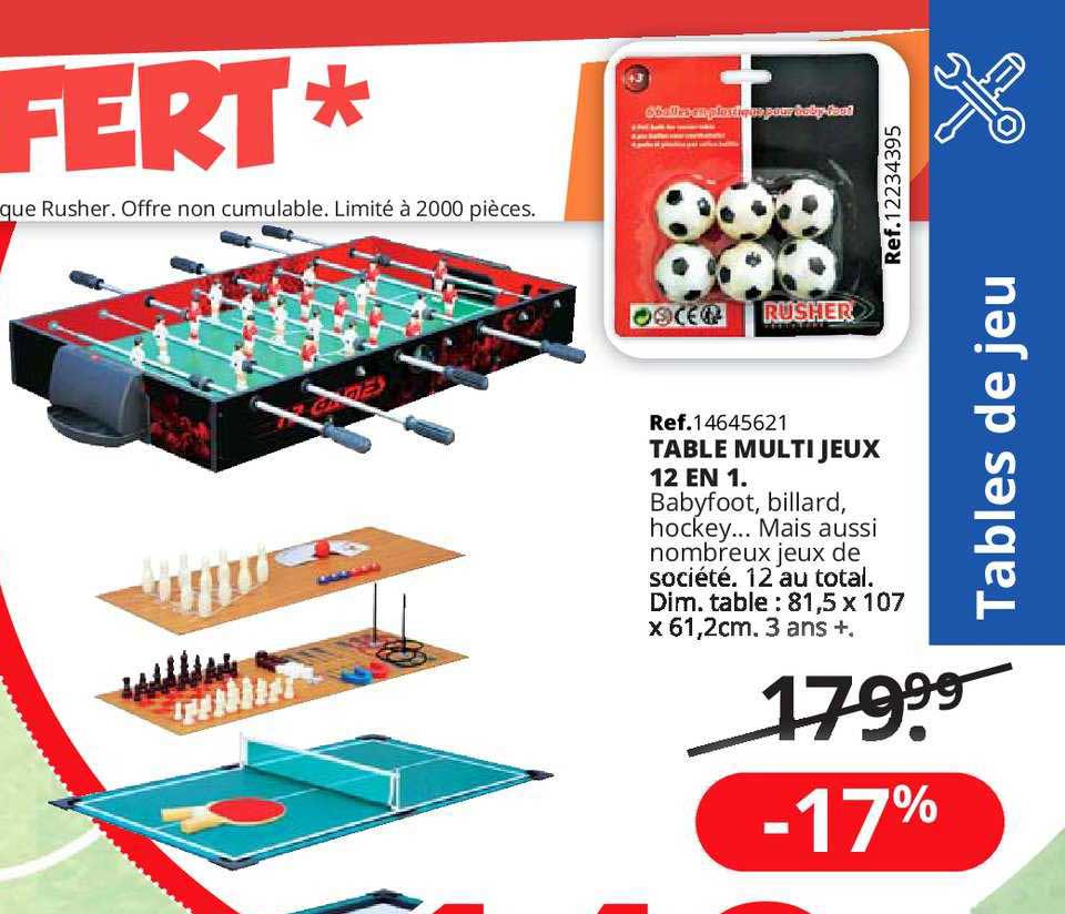 Table Multi Jeux 12 En 1