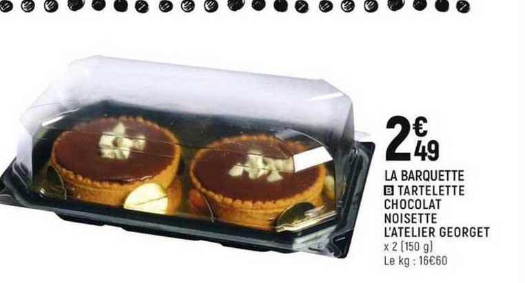 Tartelette Chocolat Noisette L'atelier Georget