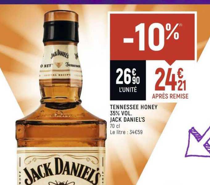 tennessee honey 35% vol. jack daniel's