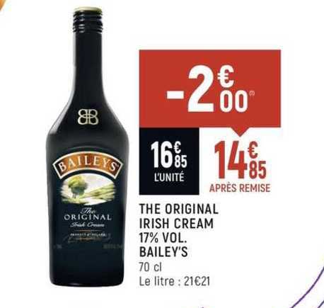 the original irish cream 17% vol. bailey's