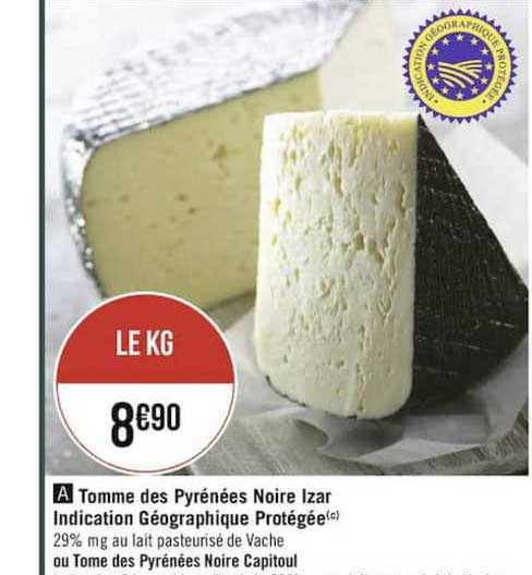 tomme des pyrénées noire izar indication géographiqe protégée