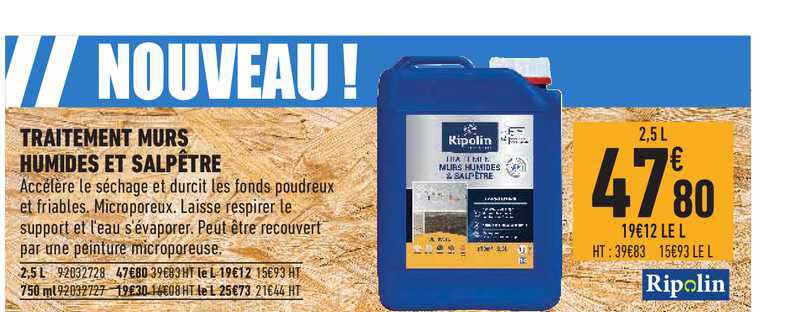 traitement murs humideset salpêtre