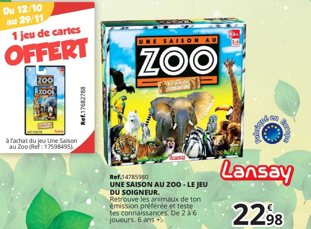 une saison au zoo le jeu du soigneur