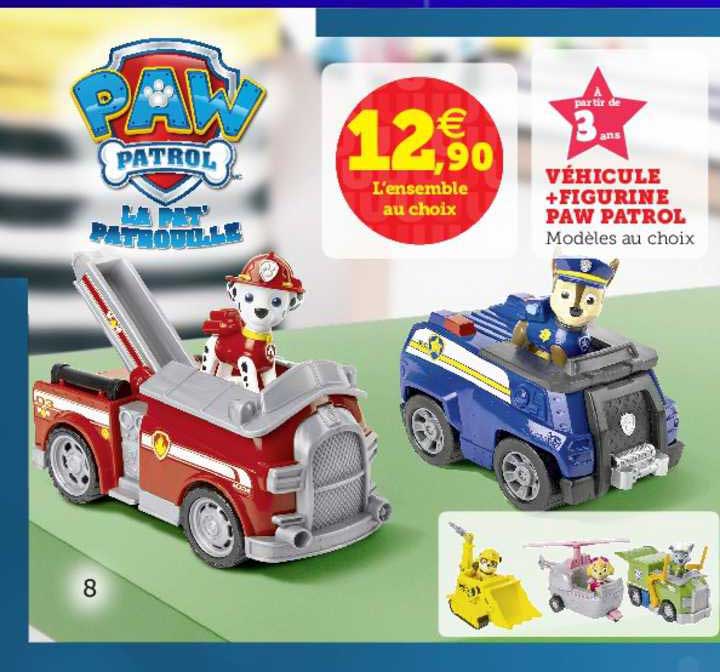 véhicule + figurine paw patrol