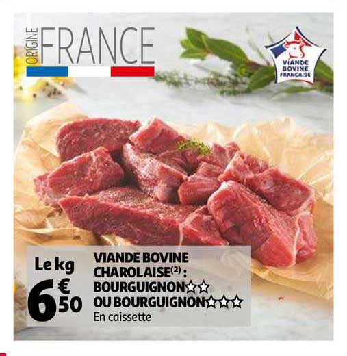 Viande Bovine Charolaise Bourguignon Ou Bourguignon