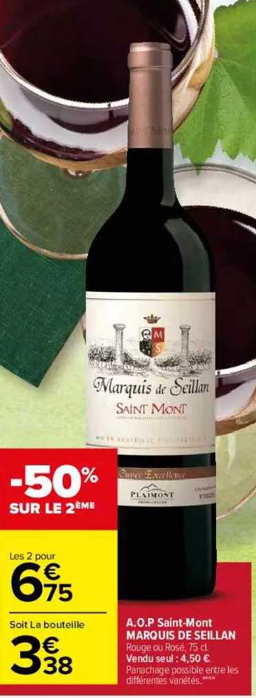 a.o.p. saint mont marquis de seillan