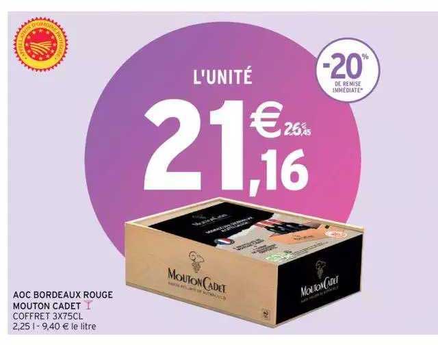 aoc bordeaux rouge mouton cadet