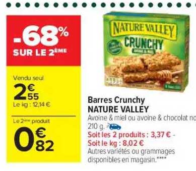 barres crunchy nature valley