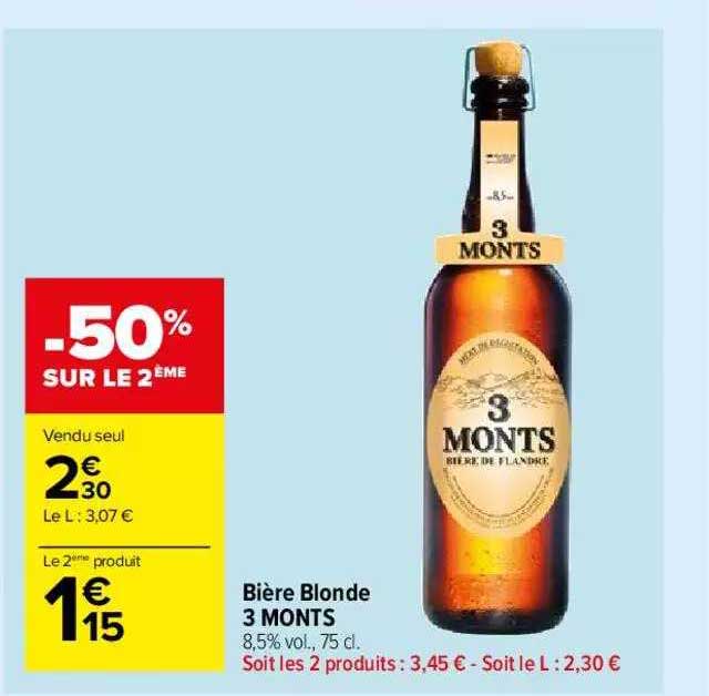 bière blonde 3 monts