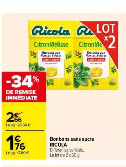Bonbons Sans Sucre Ricola