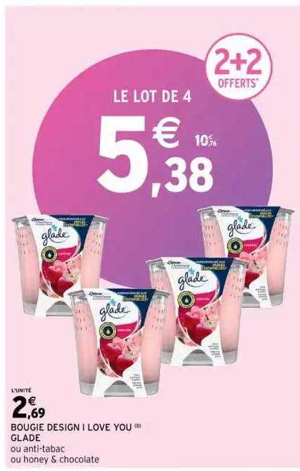 bougie design i love you glade