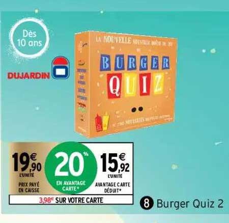 burger quiz 2 dujardin