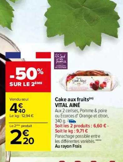 cake aux fruits vital ainé