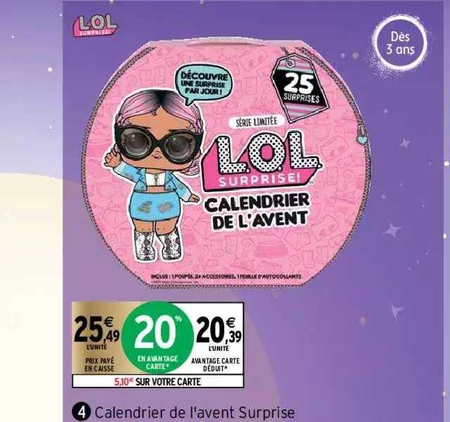 calendrier de l'avent surprise