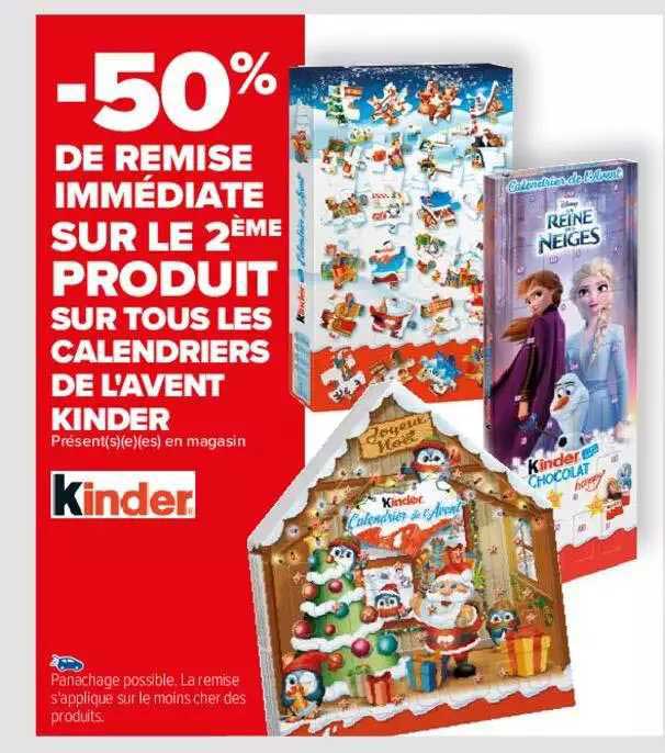 calendriers de l'avent kinder