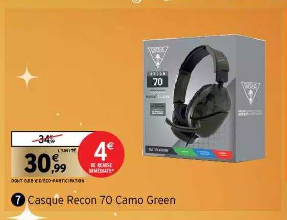 casque recon 70 camo green