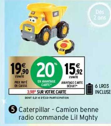caterpillar - camion benne radio commande lil mghty