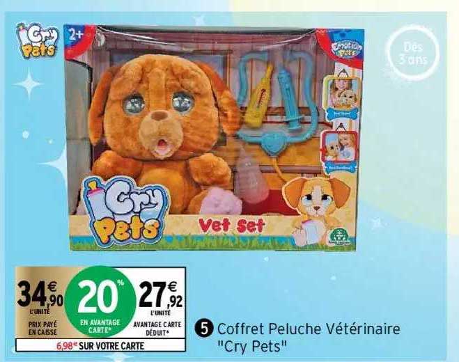 coffret peluche vétérinaire "cry pets"
