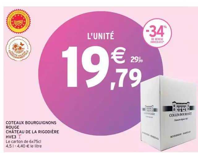 coteaux bourguignons rouge château de la rigodière hve3