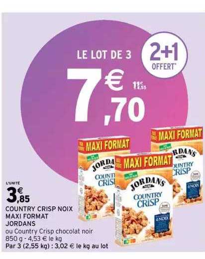 country crisp noix maxi format jordans
