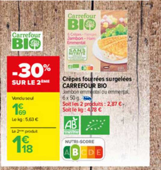 Crêpes Fourrées Surgelées Carrefour Bio