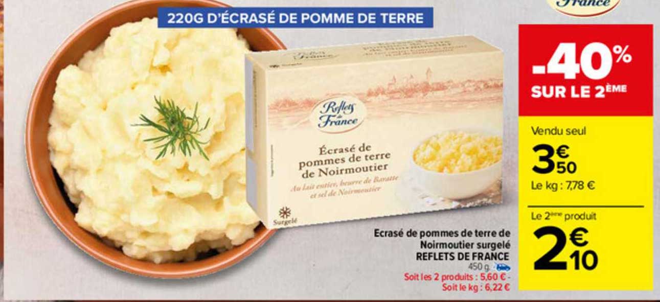 écrasé De Pommes De Terre De Noirmoutier Surgelé Reflets De France