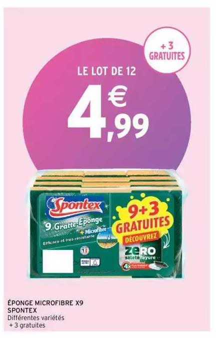 éponge Microfibre X9 Spontex