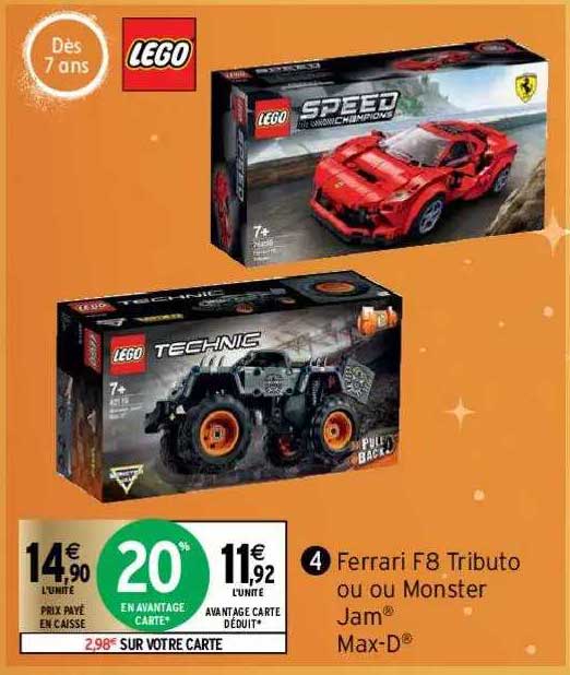 ferrari f8 tributo ou monster jam® max-d®