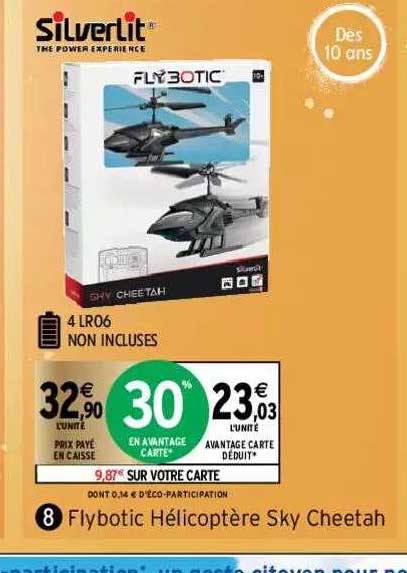 flybotic hélicoptère sky cheetah silverlit