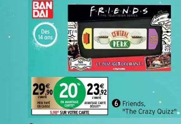friends, "the crazy quizz" bandai