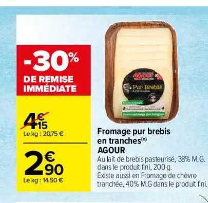 Fromage Pur Brebis En Tranches Agour