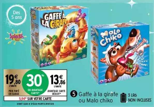 gaffe à la girafe ou malo chiko