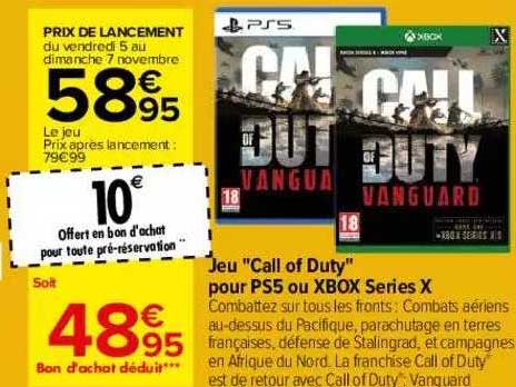 Jeu "call Of Duty" Pour Ps5 Ou Xbox Séries X