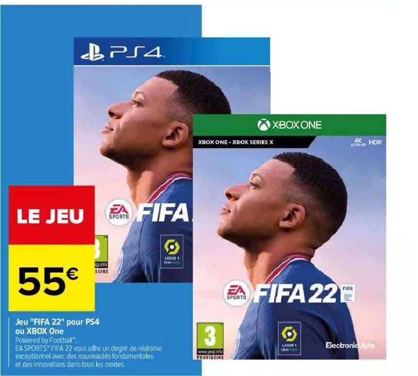 jeu "fifa 22" pour ps4 ou xbox one