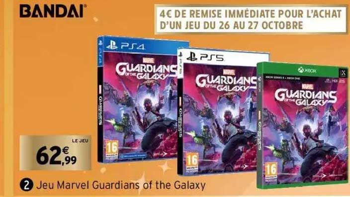 jeu marvel guardians of the galaxy bandai