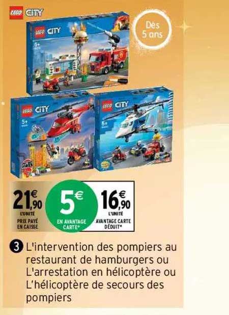l'intervention des pompiers au restaurant de hamburgers ou l'arrestation en hélicoptère ou l'hélicoptère de secours des pompiers