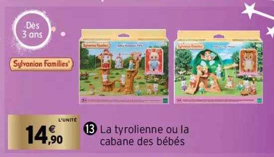 la tyrolienne ou la cabane des bébés sylvanian families