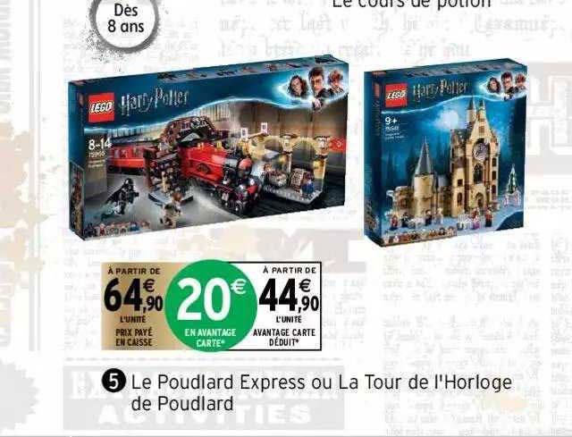 le poudlard express ou la tour de l'horloge de poudlard