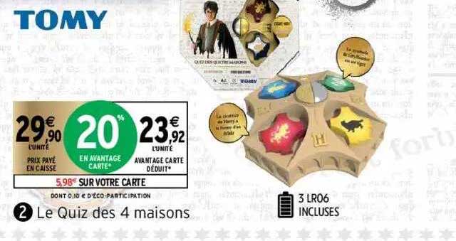 le quiz des 4 maisons tomy