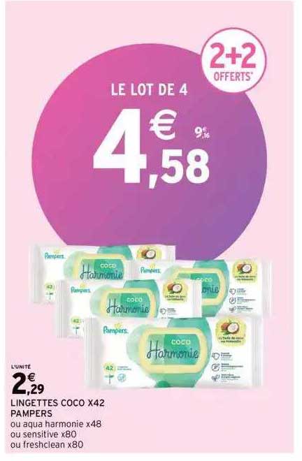 Lingettes Coco X42 Pampers