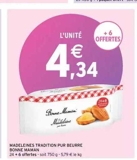 madeleines tradition pur beurre bonne maman