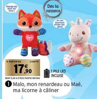 malo, mon renardeau ou maé, ma licorne à câliner